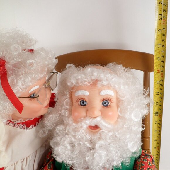 Vintage 90s Animatronic Musical Santa Mrs Claus Kiss Christmas Love Animated Big - Picture 5 of 17